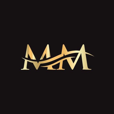 Mm Logo Design, Two Letter Logo, M Letter Design, M Letter Images, Mm Logo, Wedding Card Design Indian, Gold Logo Design, S Logo Design, Startup Logo