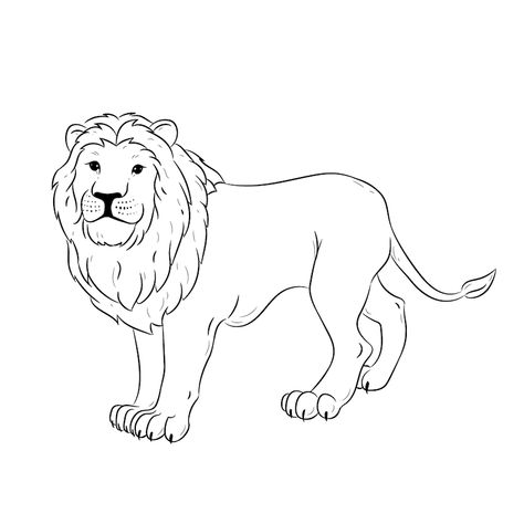 Free Vector | Hand drawn flat design lion outline Lion Line Art, Lion Outline, Lion Coloring, Outline Pictures, Lion Coloring Pages, Lion Sketch, Bird Coloring, Line Art Images, Outline Images