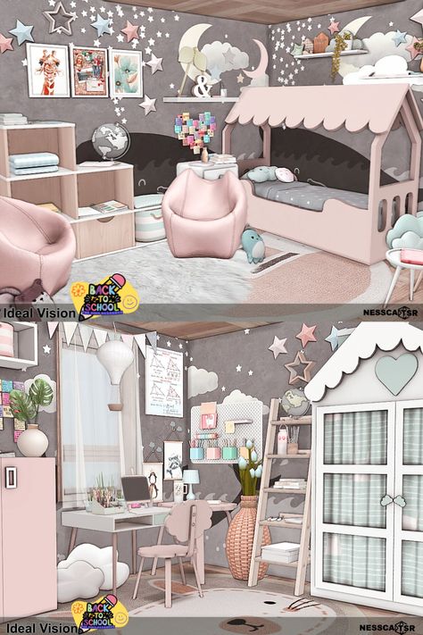 ROOM with CC ▶️Ideal Vision✨Click on the post and download✅THX❤️BASE GAME + CC from TSR ✌️✨Have fun!✅#ts4builds #sims4 #sims4builds #sims4home #sims4builds #sims4buildsideas #ShowUsYourBuilds #thesims4 #Sims4 #sims4game #ts4 #sims4houses #sims4cc #sims4interior #ts4cc #thesims4 #ts4house #simshousedesign #sims4rooms #simsbuilds #simsbuild #sims4cc #ccfinds #s4 #s4cc Bedrooms Sims 4 Cc, Sims 4 Kids Room Ideas, Kids Room Cc Sims 4, Sims 4 Twins Bedroom, Kids Bedroom Sims 4, Sims 4 Cc Kids Bedroom, Sims 4 Toddler Bedroom, Sims 4 Kids Furniture Cc, Kids Room Sims 4