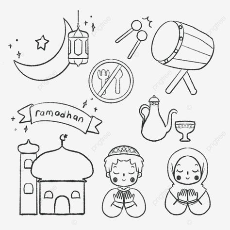 Drawing Ramadan, Ramadan Drawing, Rat Drawing, Table Drawing, Doodle Art For Beginners, Doodle Png, Handmade Bookmarks Diy, Happy Ramadan, Eid Card Designs