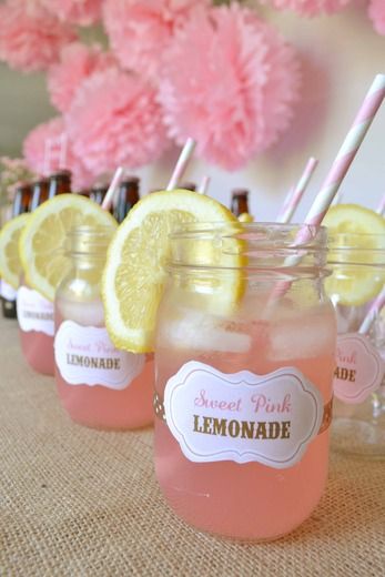 This is just too fabulous! I could drink anything from this mason jar all day! ขวดโหล Mason Jar, Uses For Mason Jars, Idee Babyshower, Cowgirl Birthday, בר מצווה, Sweet 16 Parties, Mint Julep, Pink Lemonade