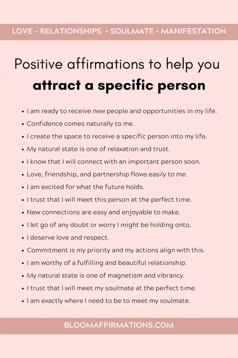 How To Be Seductive, A Soulmate, Specific Person, Manifestation Meditation, Vie Motivation, Positive Inspiration, Daily Positive Affirmations, Healthy Routine, Self Love Affirmations