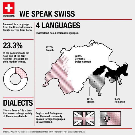 Multilingualism is an integral part of Switzerland's national identity and we celebrate all our four national languages – German, French, Italian and Romansh. English and Portuguese are the most commonly spoken foreign languagues in Switzerland. National Language, German Language, Europe Travel, Switzerland, Travel