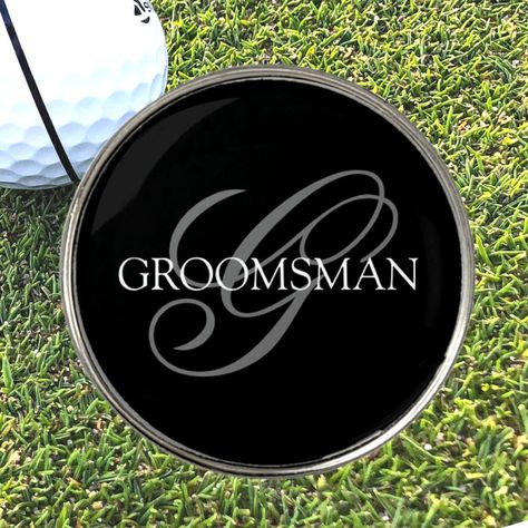 Groomsmen Monogram Wedding Favors Golf Ball Marker - Bachelor Party gifts Diy Groomsmen Gifts, Unique Groomsmen Gifts, Groomsman Gift Ideas, Wedding Party Gifts Groomsmen, Groomsmen Gifts Unique, Groomsmen Gift Ideas, Golf Monogram, Be My Groomsman, Bachelor Party Gifts