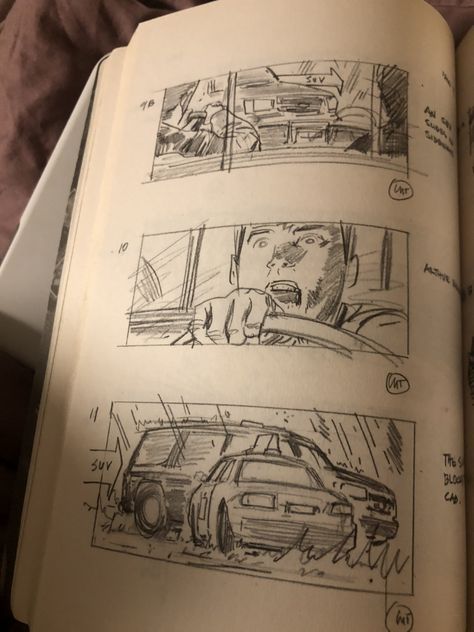 Storyboard Artist Aesthetic, Comic Drawing Sketches, Story Board Drawing, Storyboard Aesthetic, Comic Book Sketches, Animation Sketchbook, Comic Sketchbook, How To Draw Comics, Storyboard Examples