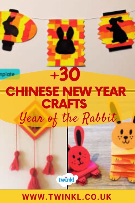 +30 Chinese New Year Crafts for Kids - Year of the Rabbit New Year Craft Ideas, Chinese New Year Craft, Chinese New Year Kids, News Years Crafts For Kids, New Year Crafts, New Year Craft, Chinese New Year Crafts For Kids, Chinese New Year Activities, Chinese New Year Dragon