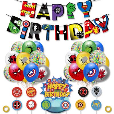 Superhero Theme Party Decorations, Avengers Party Decorations, Avenger Party, Superhero Birthday Party Decorations, Superhero Balloons, Ballon Banner, Superhero Theme Party, Ballon Party, Boy Birthday Decorations