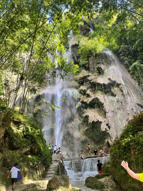 📍tumalog falls, cebu, philippines Tumalog Falls Cebu, Tumalog Falls, Earth Aesthetic, Philippines Cebu, Philippine Holidays, Philippines Beaches, Gap Year Travel, Philippines Culture, Philippines Wedding