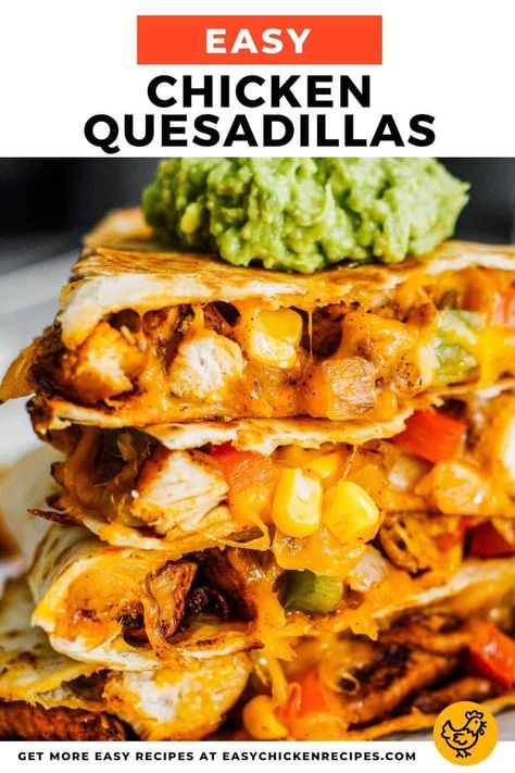 Shredded Chicken Tortilla Recipes, What Can I Make With Flour Tortillas, Quesadilla Seasoning, Chicken Quesadilla Seasoning, Chicken Quesadillas Easy, Easy Chicken Quesadilla Recipe, Chicken Tortillas, Quesadilla Recipes Easy, Zesty Chicken