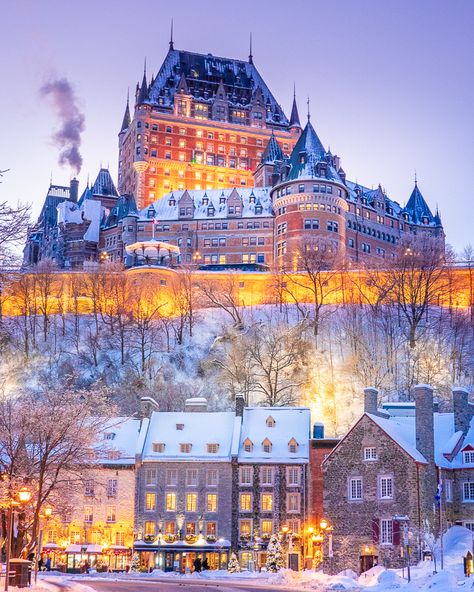 Experience the ULTIMATE snowy winter vacation in Quebec City, Canada with these 10 unforgettable winter activities you can do in Quebec City! Here are all the best things to do in Quebec City in the winter! #quebec #canada #travel #syrup Quebec City Christmas, Chateau Frontenac Quebec, Quebec City Winter, Quebec Winter, Chateau Frontenac, Quebec City Canada, Saint Roch, Canada City, Old Quebec