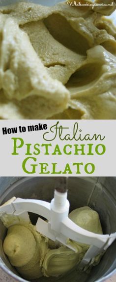 Pistachio Gelato Recipe, Italian Gelato Recipe, Gelato Recipes, How To Make Gelato, Italian Gelato, Pistachio Gelato, Whats Cooking, Pistachio Recipes, Sorbet Ice Cream