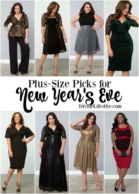 Perfect Plus-Size Outfits for New Year’s Eve Curvy New Years Eve Outfit, Plus Size Nye Outfit New Years Eve, Curvy New Years Outfit, Christmas Outfit Ideas For Women Plus Size, New Years Outfit Plus Size, Plus Size New Years Outfit, Plus Size New Years, Plus Size New Years Eve Outfits, New Years Eve Outfits Plus Size