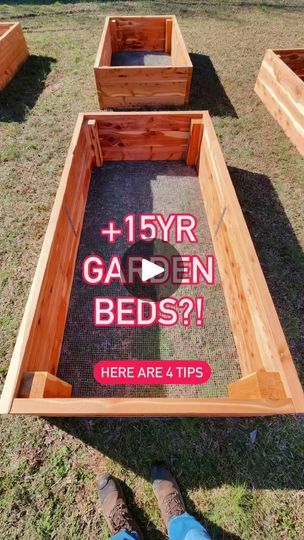 155K views · 20K reactions | ⬇️⬇️ 4 Tips to get your garden beds to last +15 years via @goodwoodandco ⬇️⬇️

(excuse my AI voice.. need to buy a microphone lol)

1. Cedar Boards: always check locally (FB marketplace)

2. Hardware Cloth: Home Depot
½in x 4ft x 25 ft 19-Gauge Steel (NOT chicken wire)

3. Mending Plates: Home Depot 12in Zinc Mending Plate (2 per bed)

4. Garden Bed Sealant: Amazon Garden-Seal Non-Toxic Wood Sealant (one jug provides coverage for 12 8ft beds) | Relaxes with Plants | yard.inspire · Original audio Amazon Garden, Garden Bed Ideas, Cedar Garden, Cedar Boards, Hardware Cloth, Estate Garden, Planter Pots Outdoor, Food Forest, Chicken Wire