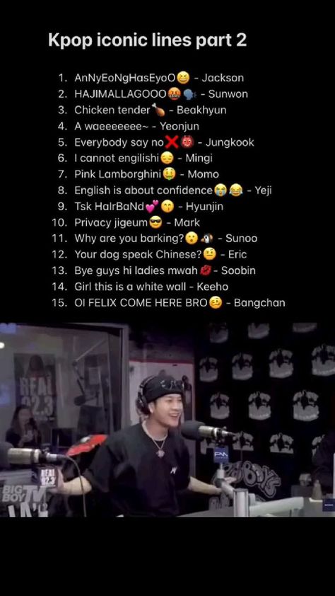 Tiktok Humor, Iconic Lines, Just For Laughs, Kpop Meme, Funny Kpop Memes, Korean Words, How To Speak Chinese, Kpop Funny Bts, Bts Funny Moments