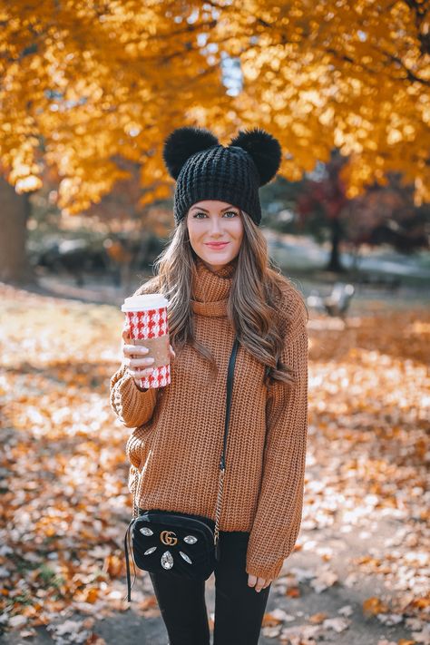 Double Pom Beanie – Southern Curls & Pearls Pom Beanie Outfit, Pom Pom Beanie Outfit, Black Beanie Outfit, Beanie Outfits, Double Pom Pom Beanie, Caitlin Covington, Norway Winter, Easy Crochet Hat Patterns, Southern Curls And Pearls