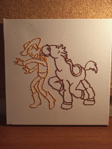 Toy Story Embroidery Designs, Toy Story Canvas, Toy Story Embroidery, Story Embroidery, Picture Embroidery, Pixar Embroidery, Canvas Embroidery, Embroidery Canvas, Disney Canvas