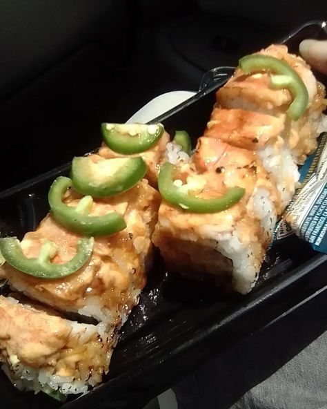 Jalapeno Sushi Roll . . . How you eatin' #hairlife #healthy #spicy Sushi Roll, Sushi Rolls, Hair Life, Rolls