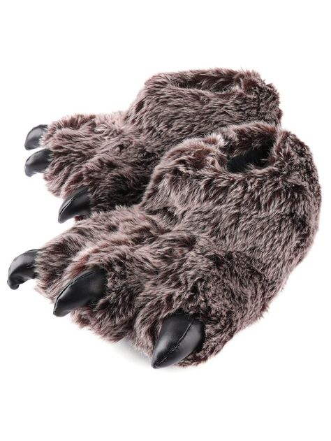 Claw Slippers, Paw Slippers, Funny Slippers, Funny Monsters, Animal Costumes, Interesting Animals, Slippers For Women, Unisex Dress, Bear Paws