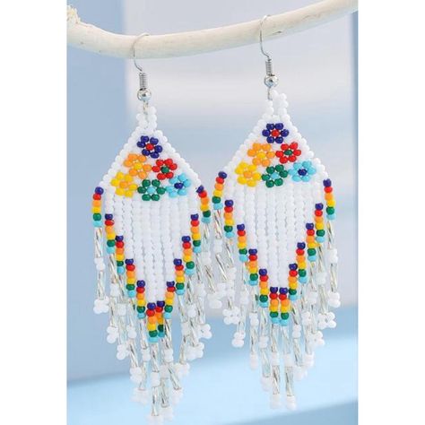 Indian Seed Bead Earrings, Seed Bead Earrings Patterns, Beaded Earring Patterns, Delica Beaded Earrings, Beading Earring, Small Beaded Earrings, Sellable Crafts, Boho Beaded Earrings, Diy Seed Bead Earrings