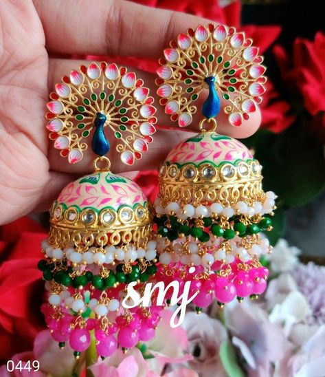 Air Ring Jewelry, Dancing Peacock, Vintage Indian Jewelry, Bridal Jewelry Sets Brides, Bridal Jewellery Inspiration, Indian Jewelry Earrings, Indian Bridal Jewelry Sets, Pretty Jewelry Necklaces, Fancy Jewellery Designs