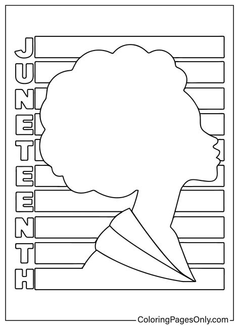 Girl Isolated Friday Freedom Day Juneteenth Coloring Pages, Woman Shadow, June Crafts, Summer Camp Activities, Camp Activities, Disney Cartoon Characters, Color Pages, Fairy Tale Characters, Camping Activities