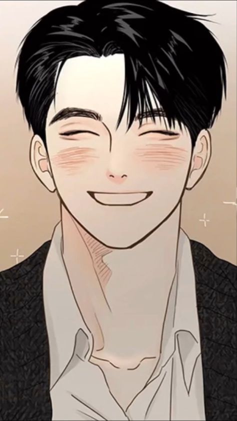 Smiling Man Drawing, Man Smiling Drawing, Smiling Reference Drawing, Manhwa Drawing, Smiling Drawing, Smile Drawing, Boy Sketch, Drawing Hair Tutorial, Man Sketch