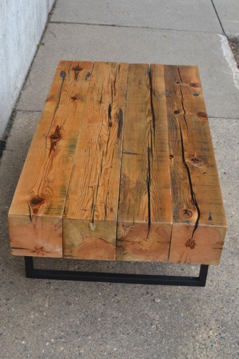 Height: 16 Inches; Width: 24 Inches; Depth: 36 Inches Beam Table, Cabin Table, Farm Style Table, Contemporary Console Table, Reclaimed Wood Coffee Table, Log House, Rustic Coffee Tables, Small Coffee Table, Farm Style