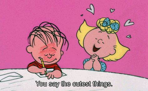 You say the cutest things Gifs Snoopy, Sally Brown, Snoopy Love, Bd Comics, Charlie Brown Peanuts, My Funny Valentine, Charlie Brown And Snoopy, Peanuts Gang, A Pen