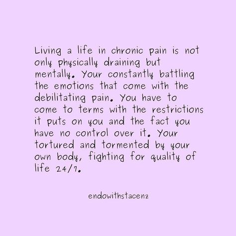 Stace on Instagram: "This is something very few understand. The mental toll. It’s so hard and I applaud anyone who’s living with chronic pain. It takes so much mentally and some days you won’t feel like your winning but I promise your doing great 👏🏻 #endometriosis #endometriosissupport #1in10 #endonz #endosisters #chronicpain #invisibleillness #livingwithendometriosis" Living With Pain Every Day, Endo Pain, Living With Chronic Pain, Living With Chronic Illness, Endo Quotes, Endo Warrior Quotes, Autoimmune Disease Quotes, Pain Scale, Chronic Pain Awareness