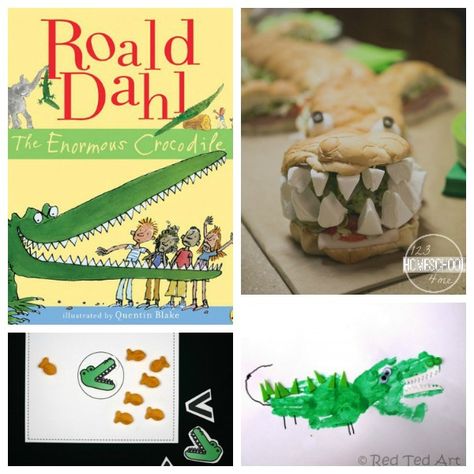 Ronald Dahl Day Activities, Roald Dahl Crafts, Roald Dahl Sensory Activities, The Selfish Crocodile Activities, Crocodile Crafts, The Enormous Crocodile Activities, Roahl Dahl Activities, Roald Dalh, Colour Activities