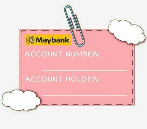 Mybank Bank Account Template Design Maybank, Akaun Bank Template, Maybank Template Design Cute, Maybank Account Template, Maybank Template, Maybank Logo, Bank Template Design, Cimb Bank Account Template, Cimb Bank Template Design