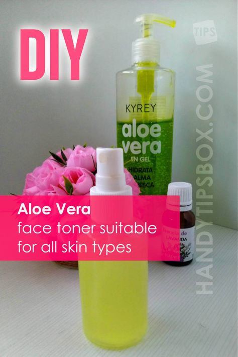 Aloe Vera homemade face toner suitable for all skin types Diy Toner Face, Facial Toner Recipe, Homemade Face Toner, Homemade Toner, Diy Toiletries, Aloe Vera Toner, Diy Toner, Aloe On Face, Aloe Vera Facial