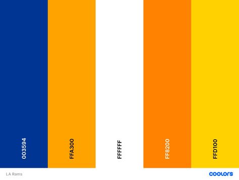 La Rams, Los Angeles Rams, Bar Chart, Color Palette, Pie Chart, Angeles, Sports, Color, Los Angeles