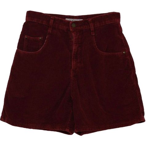 Made in the Shade 90's Vintage Shorts: 90s -Made in the Shade- Womens wine cotton corduroy high waist casual, wicked 90s shorts with button/zip front closure, five pockets, standard belt loops and wide leg styling. ($25) found on Polyvore Vintage High Waisted Shorts, Button Shorts, Minako Aino, Pants Short, Shorts High Waisted, Corduroy Shorts, Estilo Punk, The Shade, Vintage Shorts