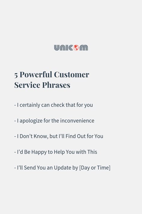 Power Words For Customer Service, Good Customer Service Tips, The Customer Is Always Right, Call Flow Customer Service, Customer Service Phrases Tips, Best Customer Service Tips, Call Center Phrases, Restaurant Customer Service Training, Luxury Customer Service