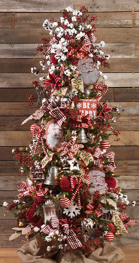 RAZ 2016 Farmhouse Christmas Tree  To see more items from this collection for purchase at Trendy Tree online, click here. We're still in the process of adding new products that will start arriving Summer 2016.  http://www.trendytree.com/raz-christmas-and-halloween-decor/2016-farmhouse-christmas-1.html