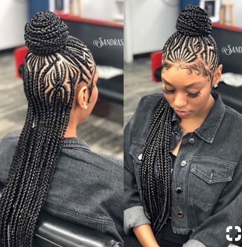 African American Kids Hairstyles, Style Salon, Girl Hairstyle, African Hair Braiding Styles, Braided Cornrow Hairstyles, Braided Ponytail Hairstyles, Braid Designs, Hair Braiding, Girls Braids