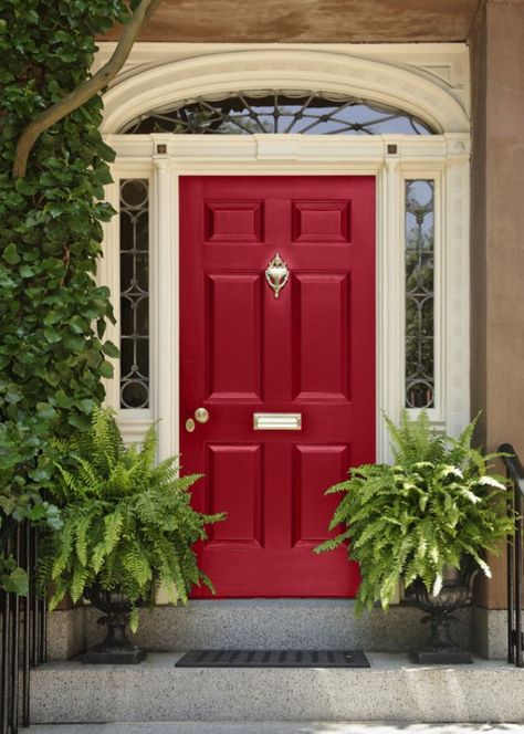 Beauti-Tone: Loving it 3C2-8 Like finding that perfect shade of lipstick, this is the red that commands attention in all the right ways. Best Front Door Colors, Red Doors, Best Front Doors, Front Door Paint, Red Front Door, Front Door Paint Colors, Door Paint, Doors Ideas, Door Paint Colors