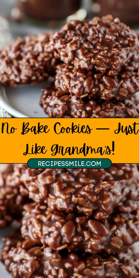 Blond No Bake Cookies, Peanut Free No Bake Cookies, Simple Sweet Treats No Bake, Healthy Fun Food Recipes, No Bake Cow Patty Cookies, Good Easy Desserts 3 Ingredients, Easy Bake Goods Recipes, Large Batch No Bake Cookies, Easy No Bake Oatmeal Bars