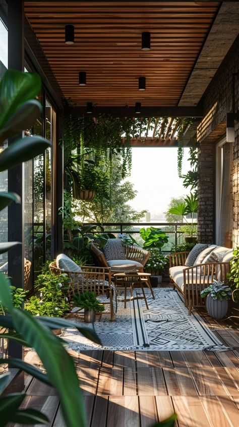 +100 Balcony Garden Ideas to Bloom Your Space - DecorWithEva Oasis Balcony, Plants Furniture, Balcony Makeover, Plant Combos, Balcony Garden Ideas, Window Views, Garden Room Ideas, Colorful Plant, Residential Landscaping