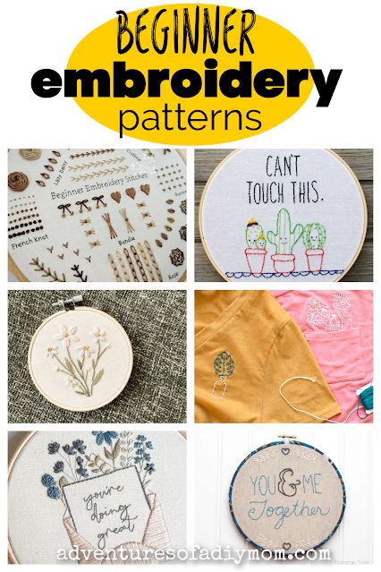 Make Your Own Embroidery Pattern, Beginner Embroidery Projects, Beginner Embroidery Patterns, Easy Beginner Embroidery, Easy Embroidery For Beginners, Easy Embroidery Patterns, Embroidery Patterns Easy, Beginning Embroidery, 9 Patch Quilt