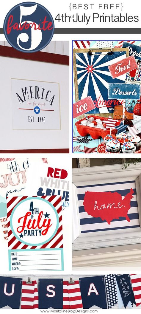 Fourth Of July Printables, 4th Of July Printables, 4th Of July Images, American Party, July Ideas, Patriotic Crafts, Party Printables Free, Patriotic Party, 4th Of July Celebration