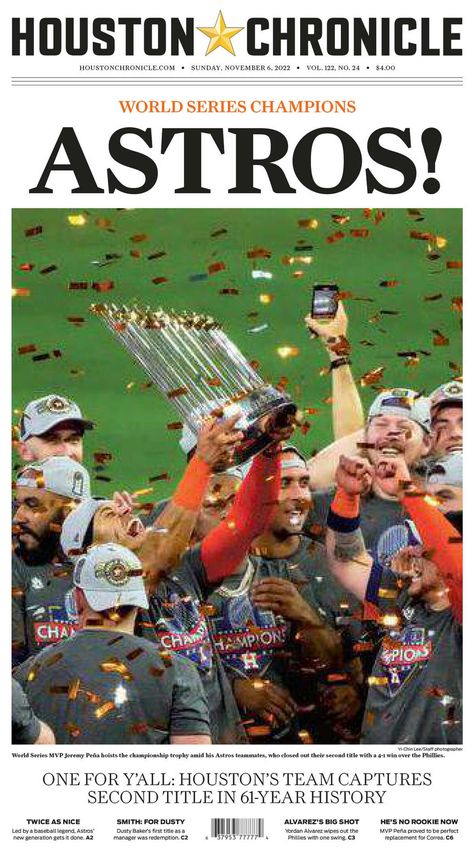 Houston Astros World Series Champions 2022 Astros World Series, Houston Astros Baseball, Astros Baseball, Twice As Nice, Big Shot, Houston Astros, World Series, Mlb, Houston