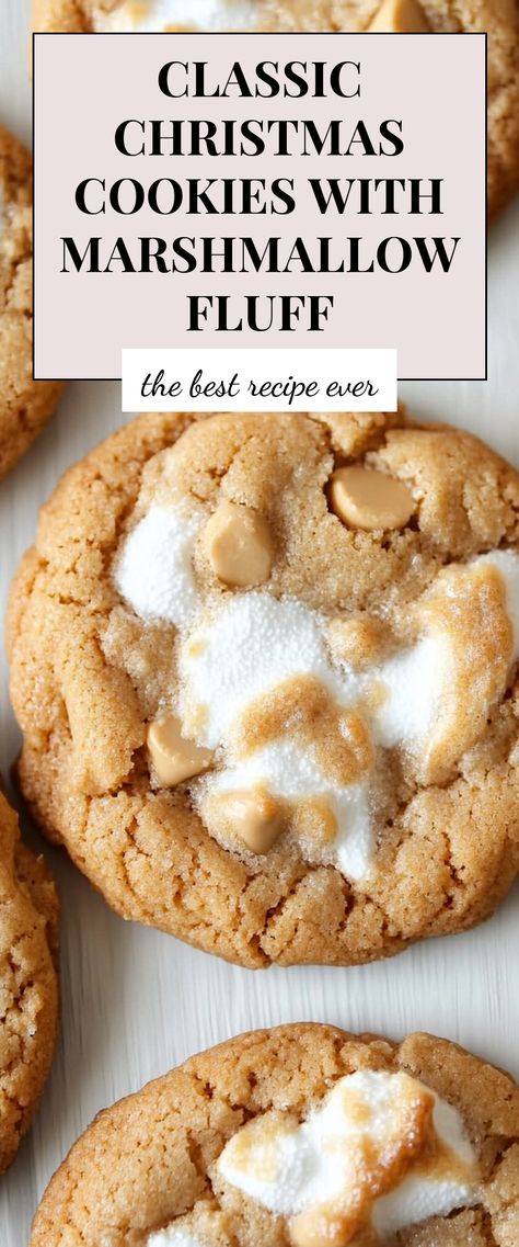 Image for Classic Christmas Cookies with Marshmallow Fluff Marshmallow Fluff Cookie Recipes, Christmas Baking Marshmallow, What To Make With Marshmallows, Recipes Using Marshmallow Fluff, Moose Farts Recipe, Recipes With Marshmallow Fluff, Marshmallow Recipe Ideas, Mini Marshmallow Recipes, Marshmallow Fluff Cookies