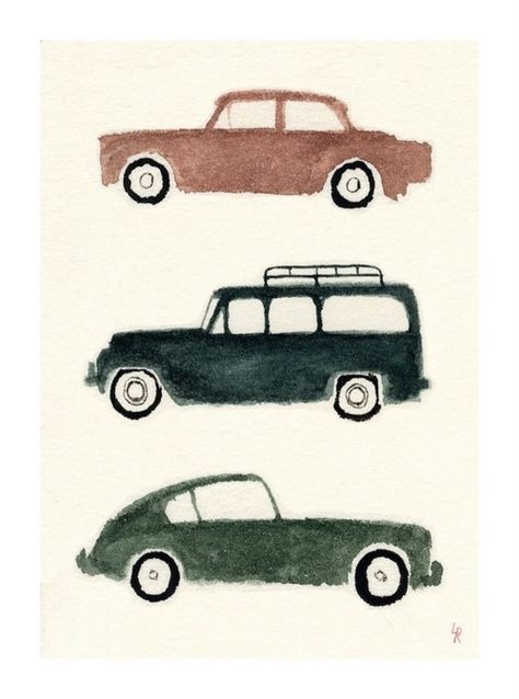 Holly Exley, Auto Illustration, Graphisches Design, Auto Retro, Gas Stations, Illustration Ideas, Car Illustration, Car Drawings, Retro Cars