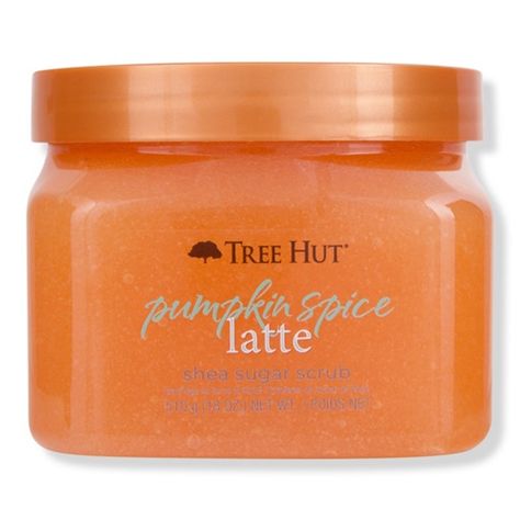 Tree Hut Prepares for Fall with Pumpkin Spice Latte Scented Sugar Scrub - Musings of a Muse Shea Sugar Scrub, Pumpkin Treat, Exfoliating Body Scrub, Pumpkin Latte, Sugar Body, Natural Exfoliant, Sugar Body Scrub, Tree Hut, Fall Scents