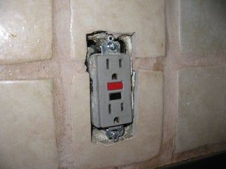 Gfi Outlet, Replace Electrical Outlet, How To Change Electrical Outlets, How To Install An Outdoor Outlet, How To Replace Electrical Outlets, Outlets In Bathroom, Changing Outlets Plugs, Outdoor Electrical Outlet, Outdoor Outlet