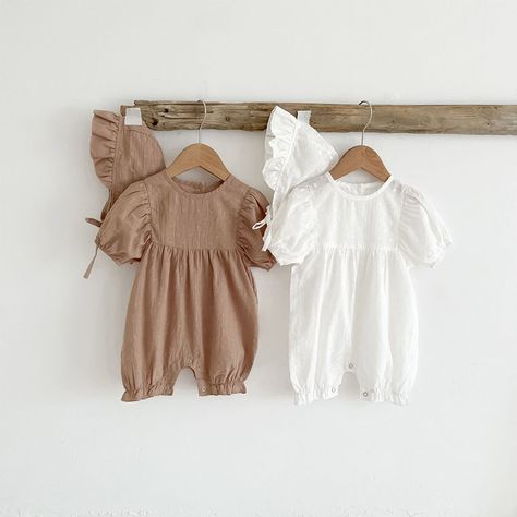 Solid Color Jumpsuits, Baby Girl Shorts, Baby Jumpsuit, Long Romper, Short Sleeve Romper, Cute Rompers, Jumpsuit With Sleeves, Girls Rompers