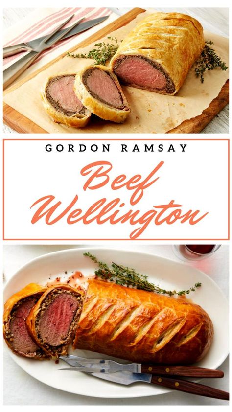 Beef Wellington is one of the most visually appealing dishes from Gordon Ramsay. You’ll love the delish flavors of it. Try it out on your own after checking out the recipe from the official website of TheFoodXP. #beefwellington #beefwellingtonrecipe #beefwellingtonrecipeeasy #beefwellingtongordonramsay #gordonramsay #beefwellingtonbites Chef Ramsey Beef Wellington, Gordon Ramsay Wellington, Ground Beef Beef Wellington, Simple Beef Wellington Recipe, Personal Size Beef Wellington, Homemade Beef Wellington, Wellington Beef Recipe, Americas Test Kitchen Beef Wellington, Gordon Ramsay Dinner Recipes