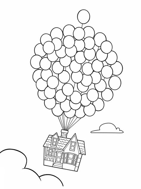 Space Coloring Pages, Arte Doodle, House Colouring Pages, Kids Coloring Pages, Easy Coloring, Free Adult Coloring Pages, Disney Colors, Pola Sulam, Easy Coloring Pages